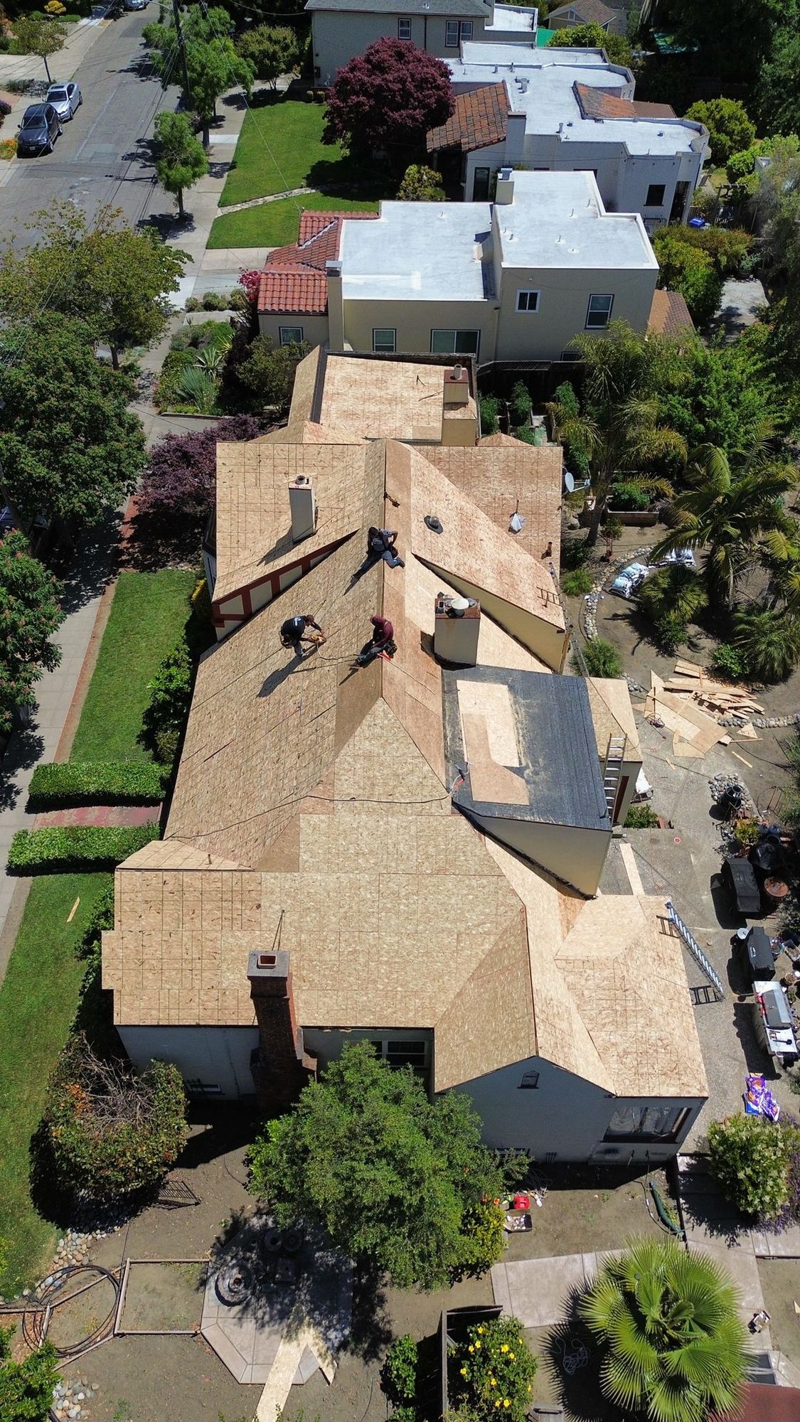 Close view of finished roofing work in Lafayette