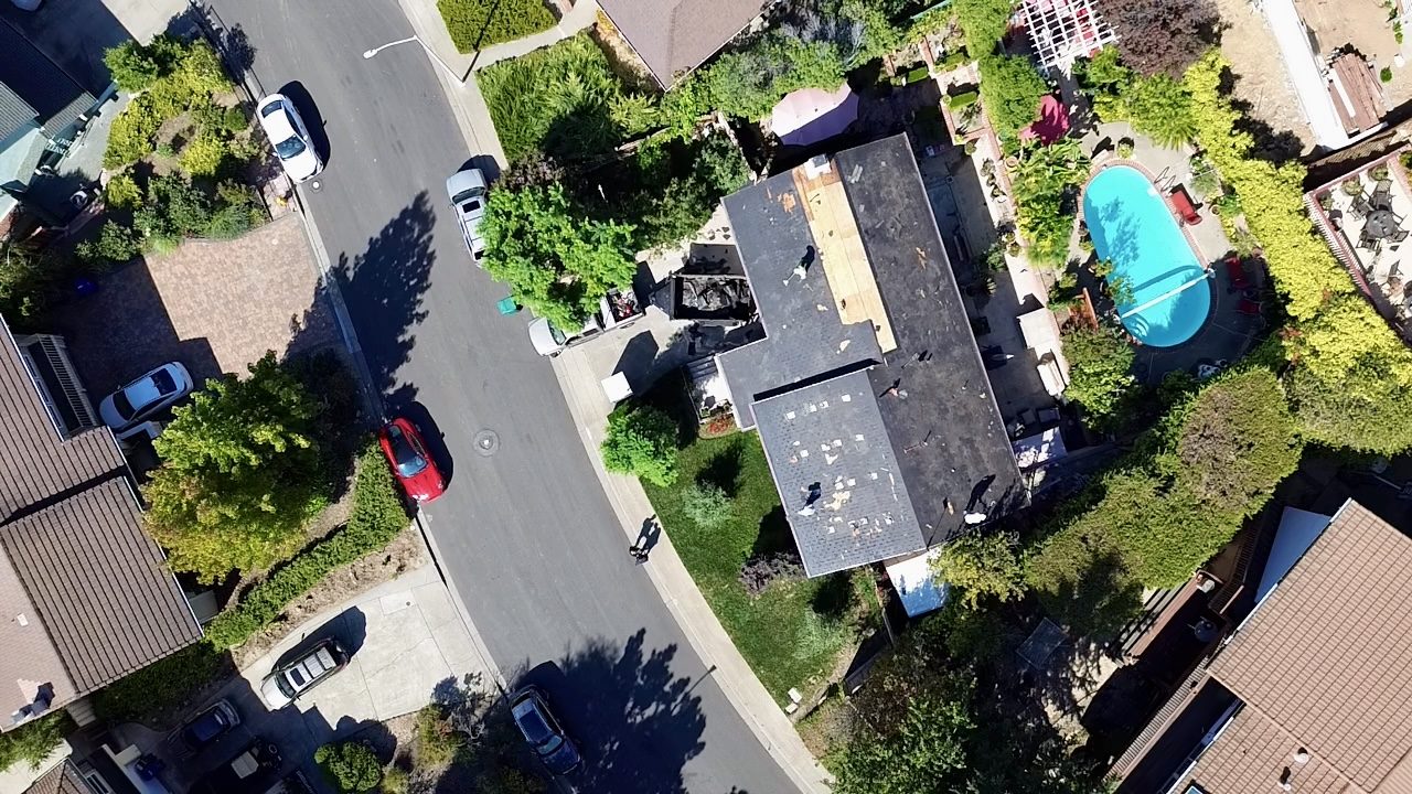 Roof during work on a Walnut Creek home
