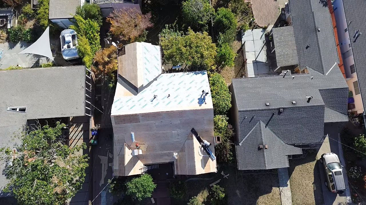 Underlayment installed on a Santa Rosa roof