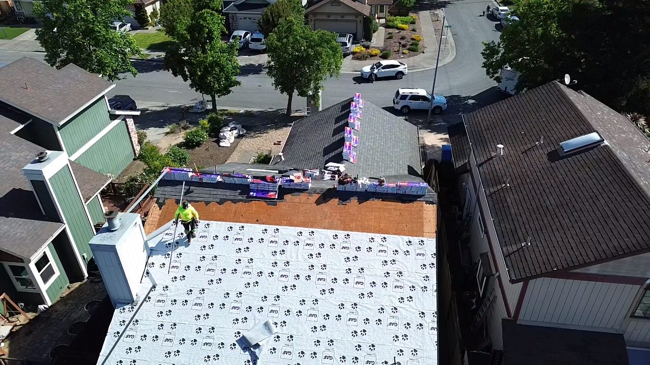 Roofing craftsmanship detail